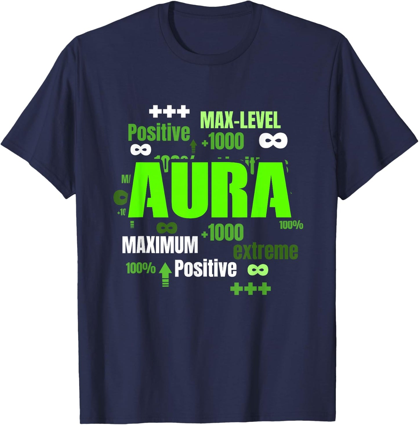 Green Max Aura Green Color Graphic T-Shirt - T-Shirt | Navy