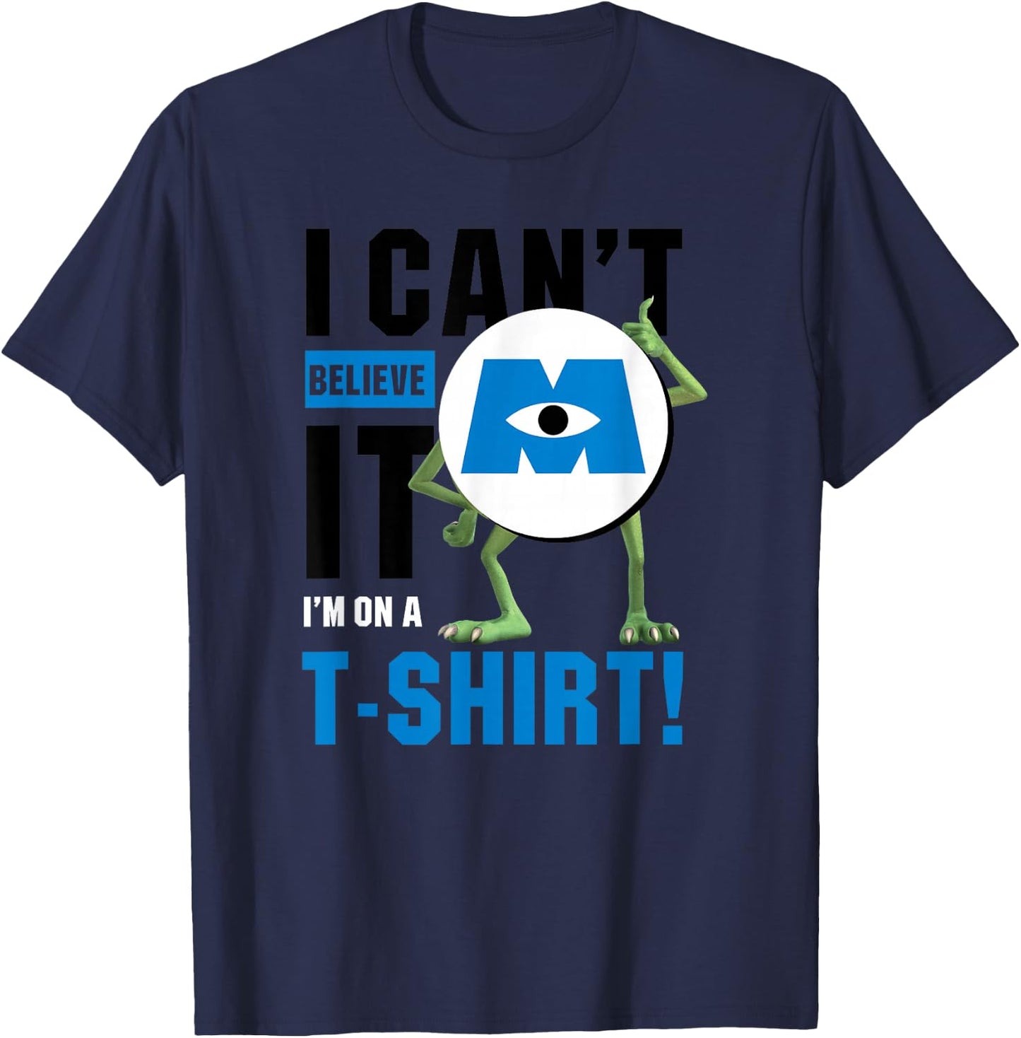 Disney Pixar Monsters, Inc. Mike I Can't Believe It! T-Shirt - T-Shirt | Navy