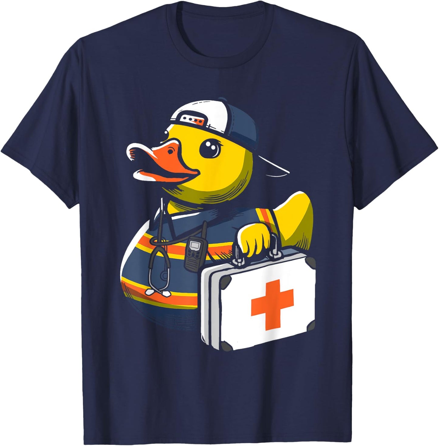 Paramedic Rubber Duck EMT Duckling Medical T-Shirt - T-Shirt | Navy