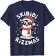 Skibidi Rizzmas Funny Christmas Christmas Season Penguin T-Shirt - T-Shirt | Navy
