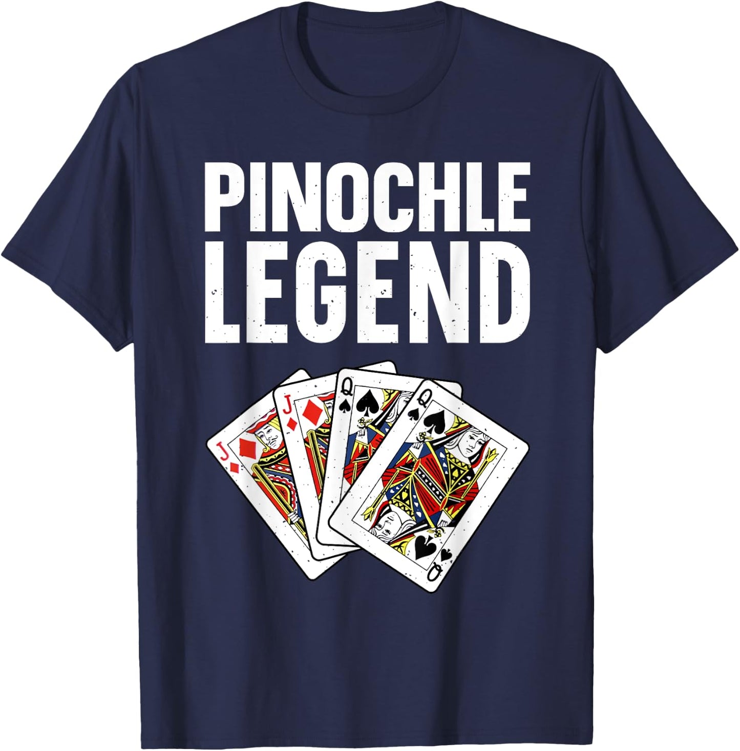Funny Pinochle Art Women Card Game Pinochle Players T-Shirt - T-Shirt | Navy