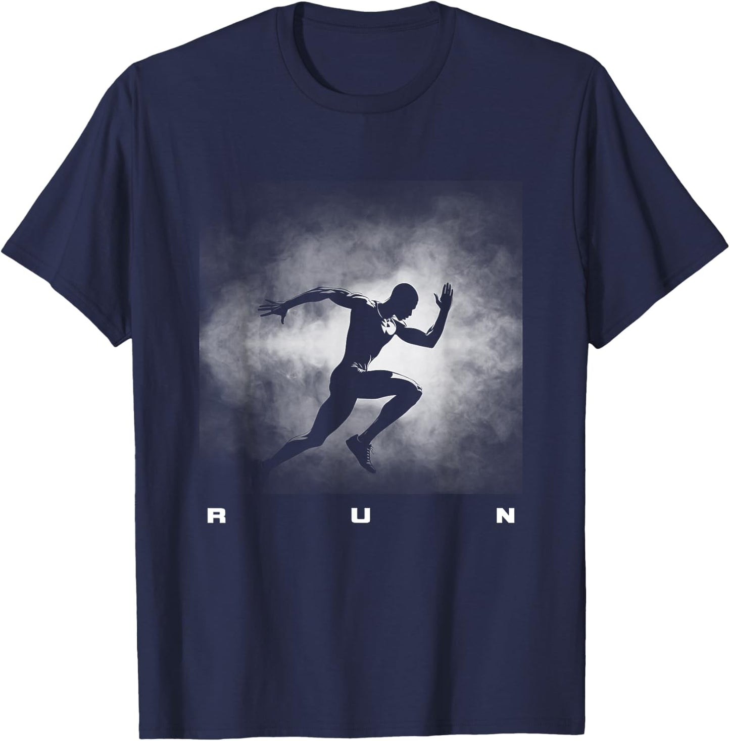Run Runner Running Track and Field T-Shirt - T-Shirt | Navy