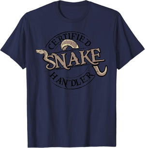 Snake Handler Snake Stunt Man Snake Lover Gift T-Shirt - T-Shirt | Navy