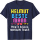 with Helmut Beste Mann Heute Billig Morgen Teuer Mallorca Malle, black T-Shirt - T-Shirt | Navy