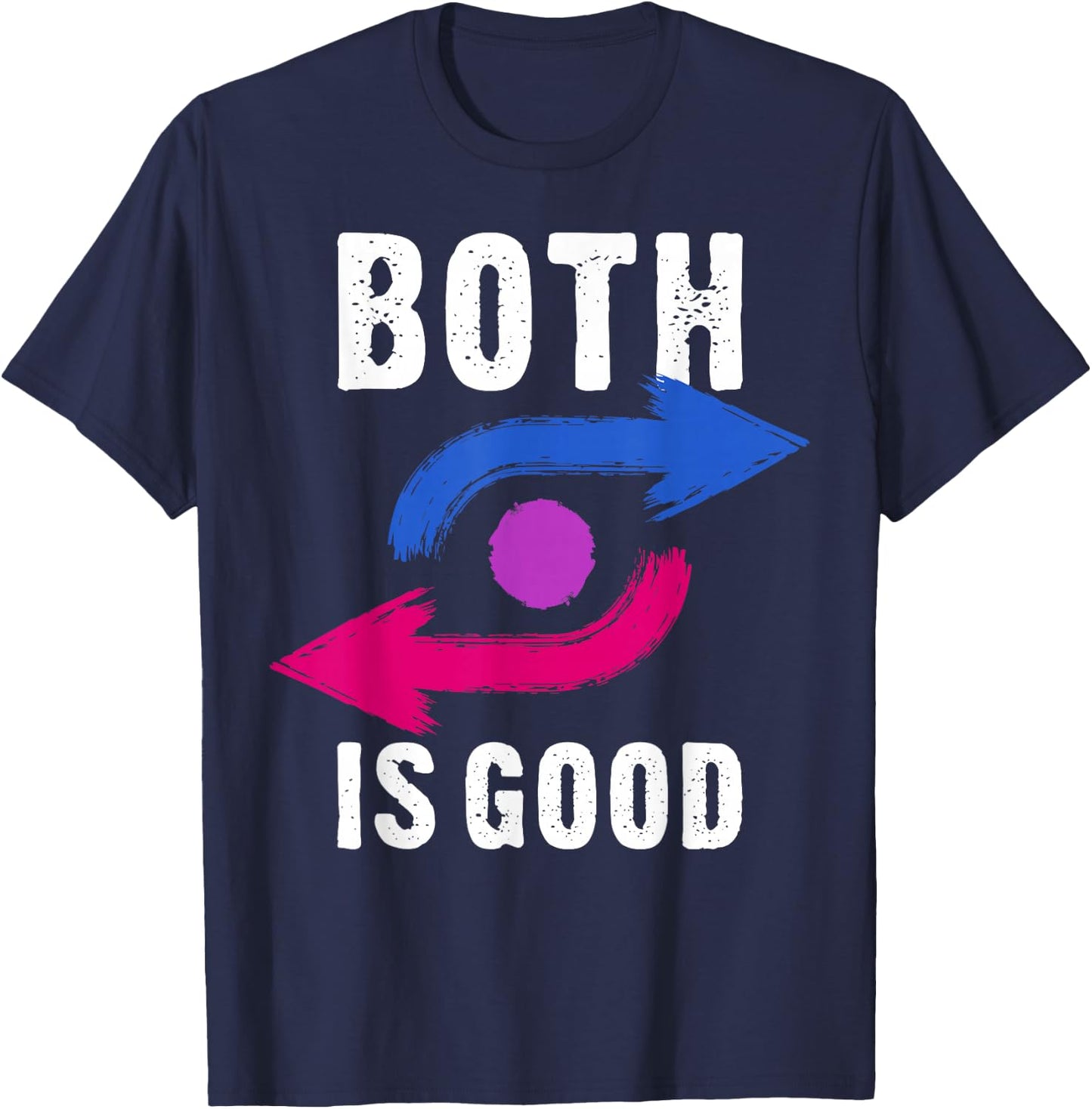 Both Is Good Bi Pride Bisexual Arrows Symbol T-Shirt - T-Shirt | Navy
