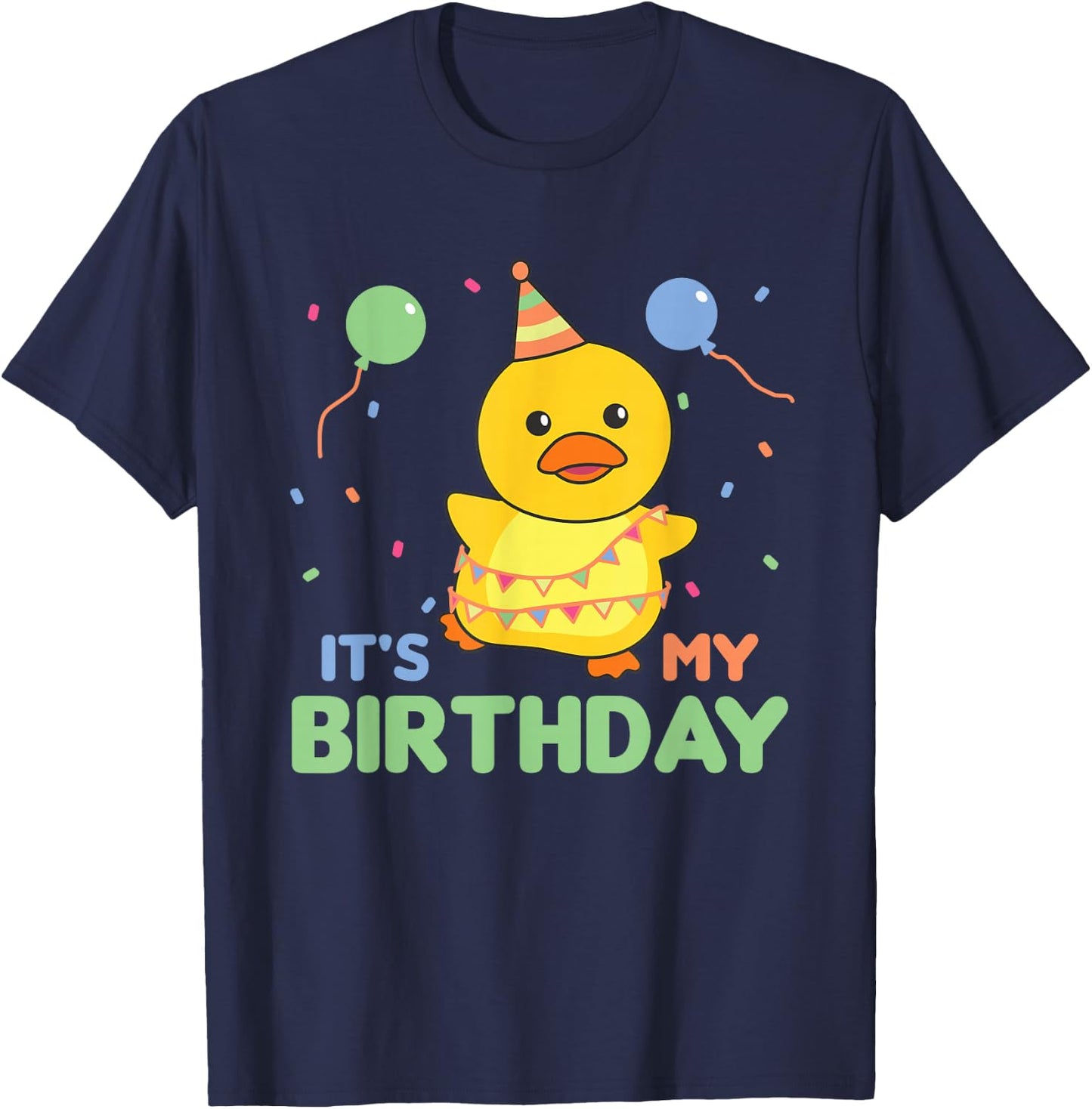 Children's Birthday Duck It's My Birthday T-Shirt - T-Shirt | Navy