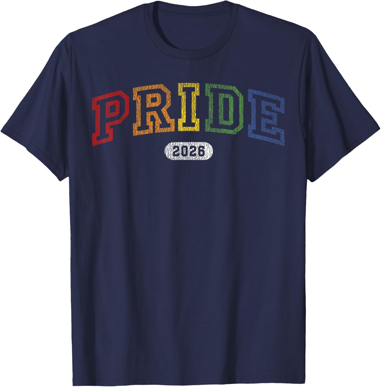Gay Pride 2026 LGBT Pride Month Rainbow Celebration T-Shirt - T-Shirt | Navy
