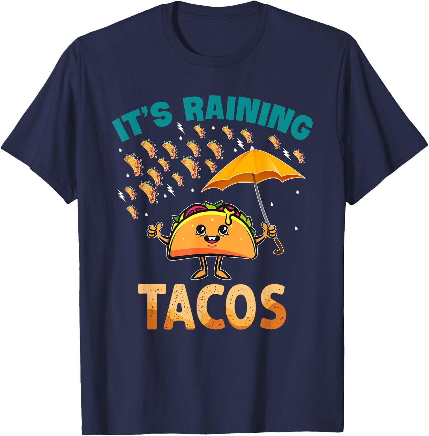 It is Raining Tacos Funny Taco Kids Girls Boys Gift T-Shirt - T-Shirt | Navy