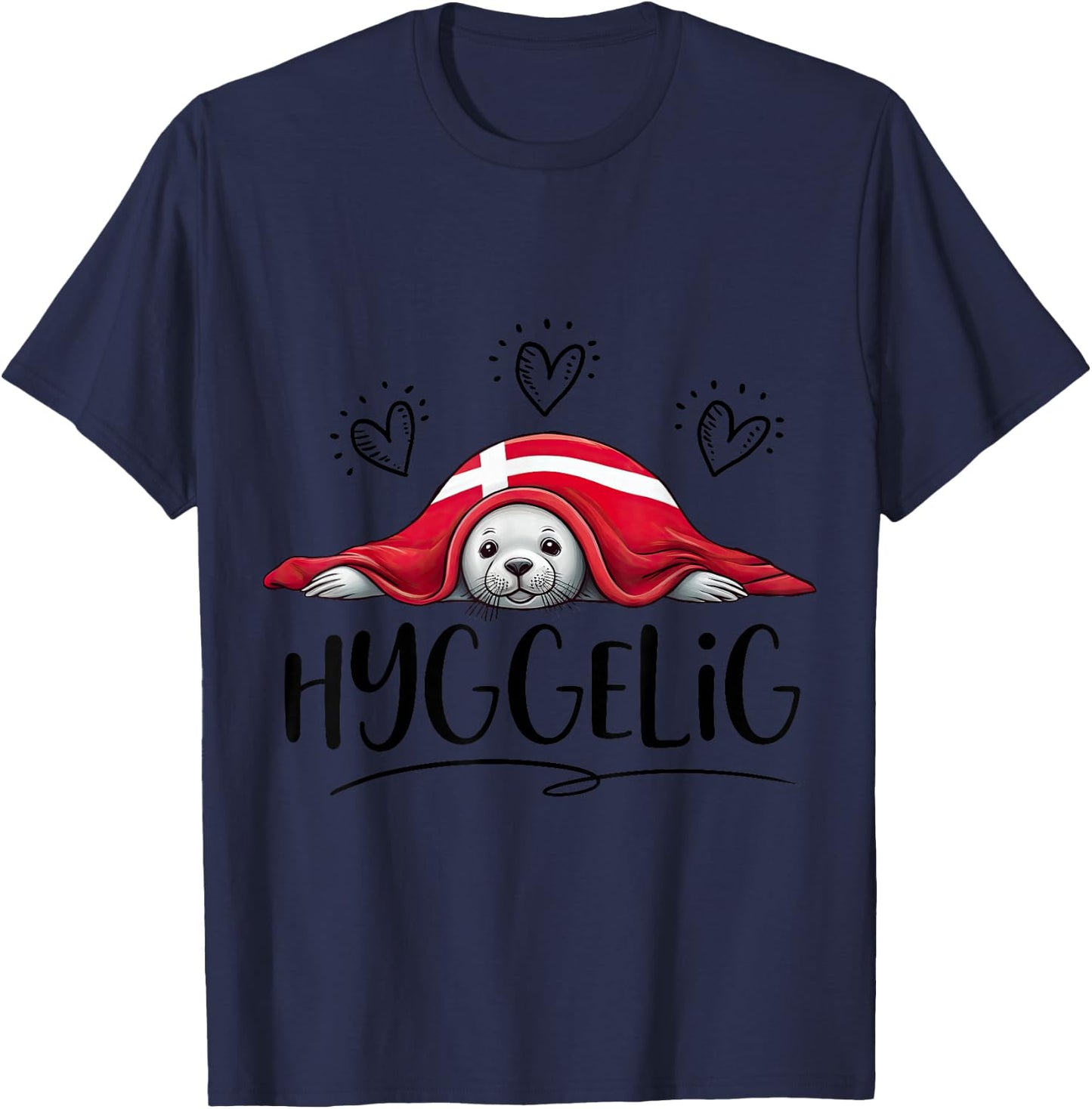HYGGELIG - HYGGE - Denmark - B , gray T-Shirt - T-Shirt | Navy