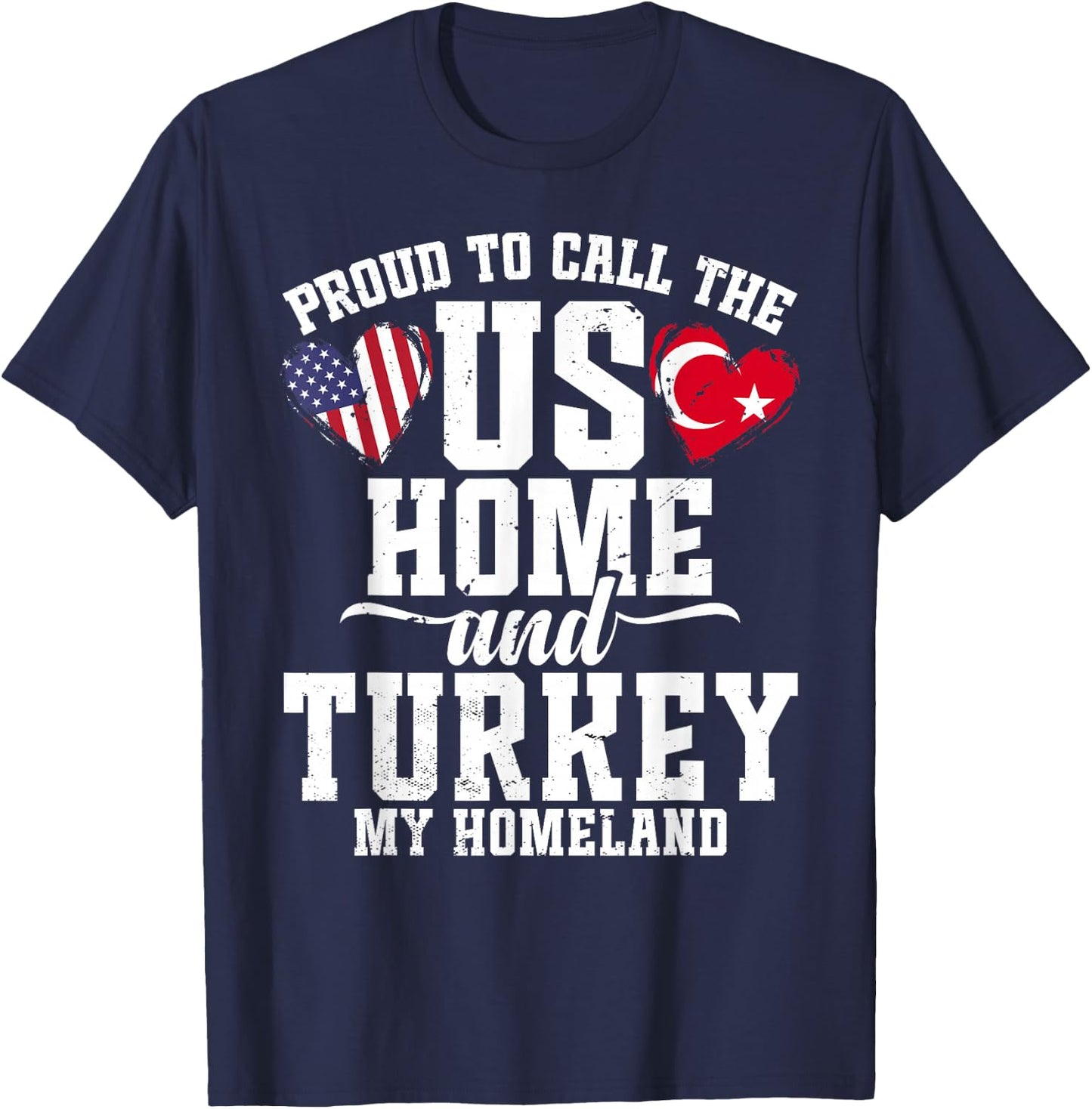 Turkish Outfit & Women Uniform US Flag Turkey T-Shirt - T-Shirt | Navy