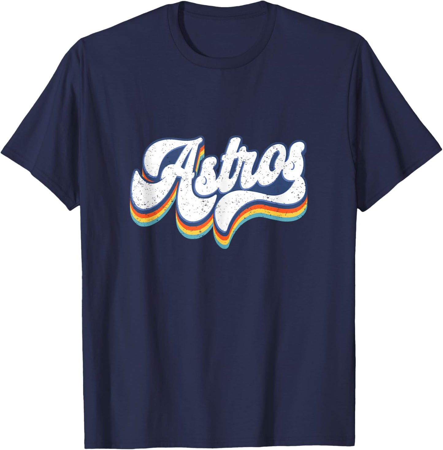Vintage Astros Retro Style 70s 80s First Name T-Shirt - T-Shirt | Navy