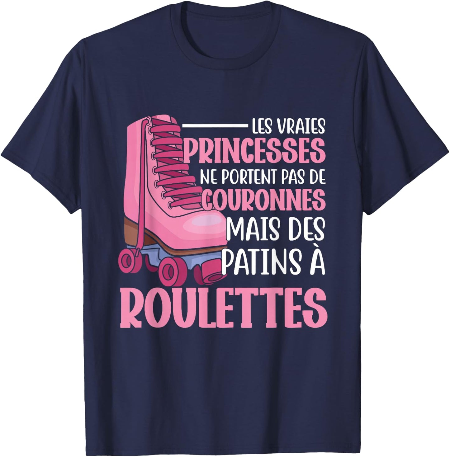 Roller Skates Rollerskating Rollerskate Roller Skater , Black, S T-Shirt - T-Shirt | Navy