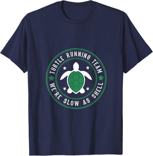 Funny Slow Runners Shirt Turtle Running Team T-Shirt - T-Shirt | Navy