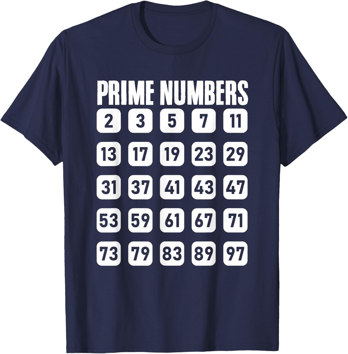 Math Prime Numbers Math Lovers Math Teacher Mathematician T-Shirt - T-Shirt | Navy