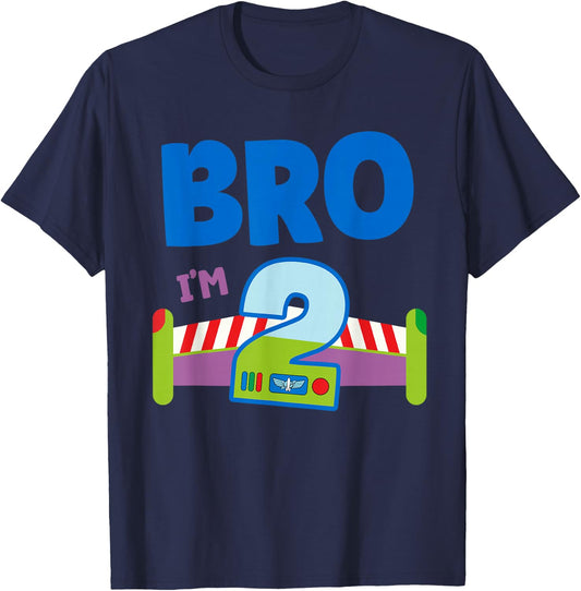 2nd Birthday Boy Toy Lover Bro I'm 2 Year Old Story Party T-Shirt - T-Shirt | Navy