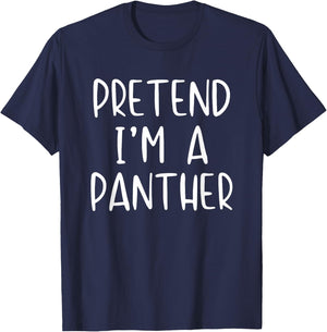 Pretend I'm A Panther Costume Halloween Simple Adult Kid T-Shirt - T-Shirt | Navy