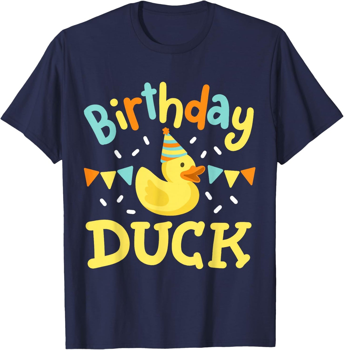 Birthday Duck Kids Girls Boys Rubber Duck Bday Party Family T-Shirt - T-Shirt | Navy