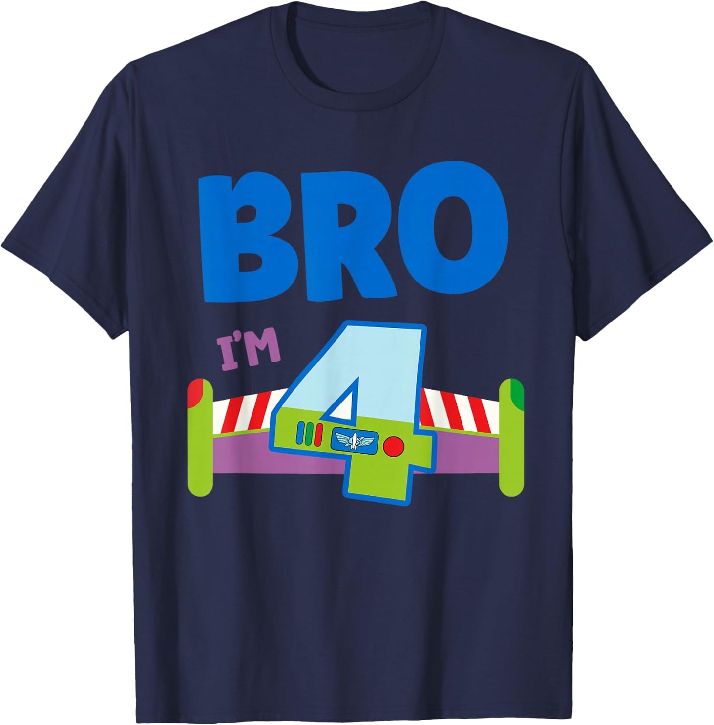 4th Birthday Boy Toy Lover Bro I'm 4 Year Old Story Party T-Shirt - T-Shirt | Navy