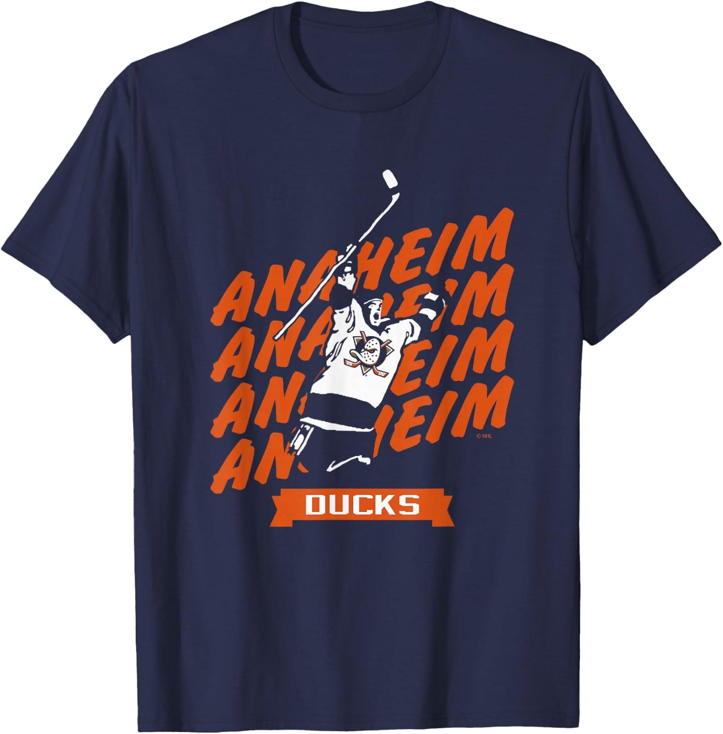 Anaheim Ducks Graffiti Black Officially Licensed T-Shirt - T-Shirt | Navy