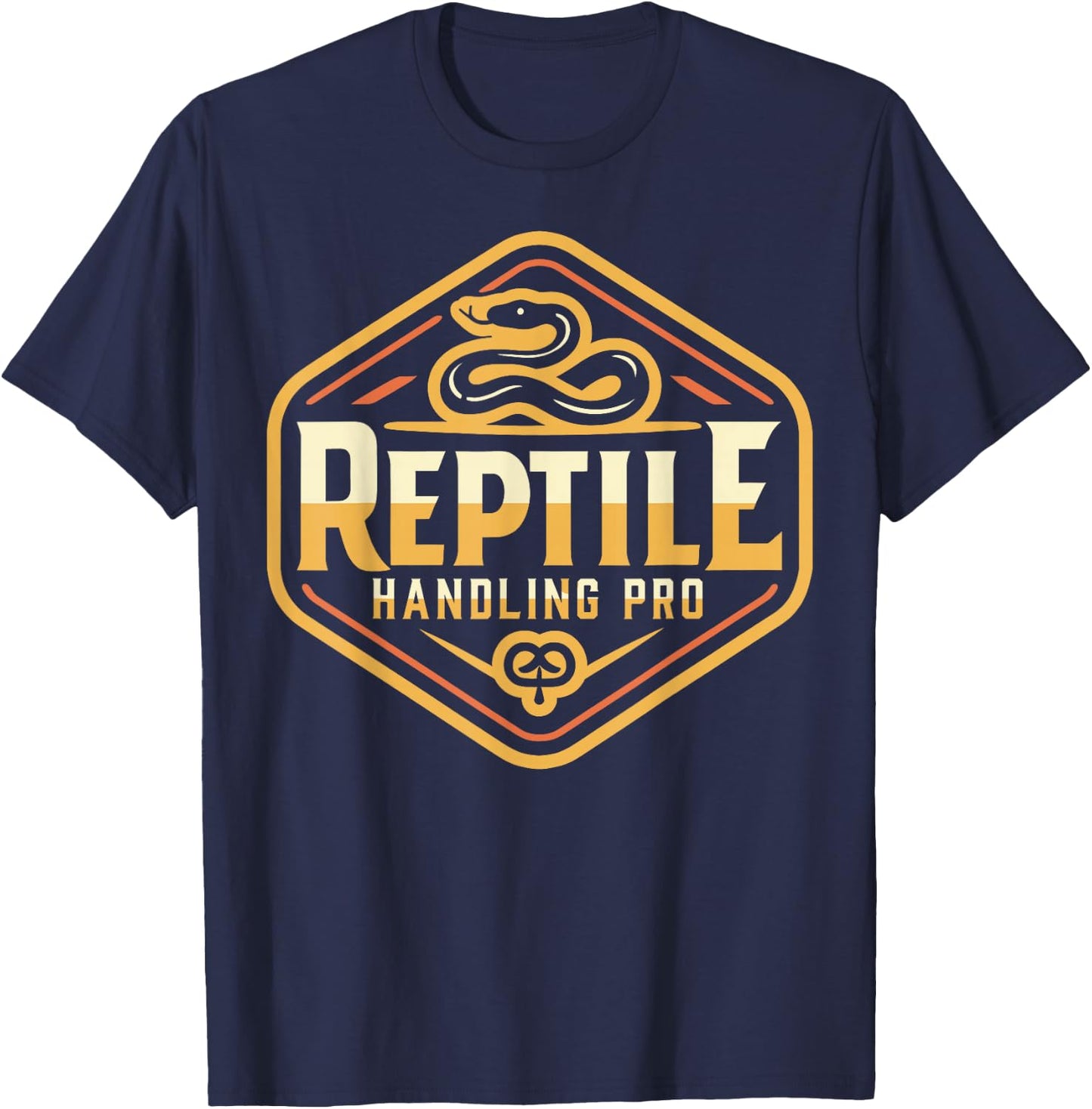 Reptile Handling Pro - Snake Handler - Reptile T-Shirt - T-Shirt | Navy