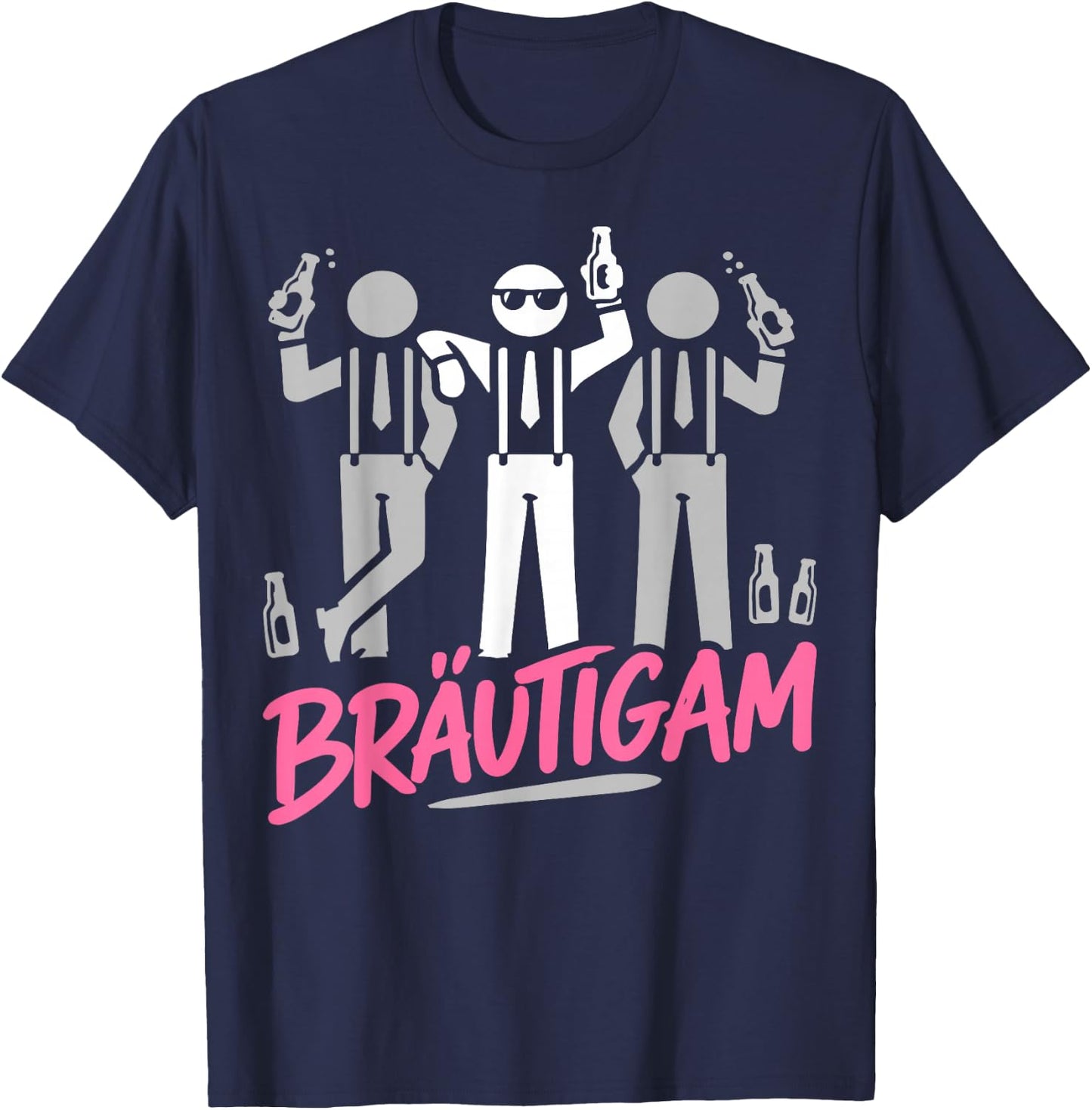 Bräutigam Junggesellenabschied Männer Poltern JGA T-Shirt - T-Shirt | Navy