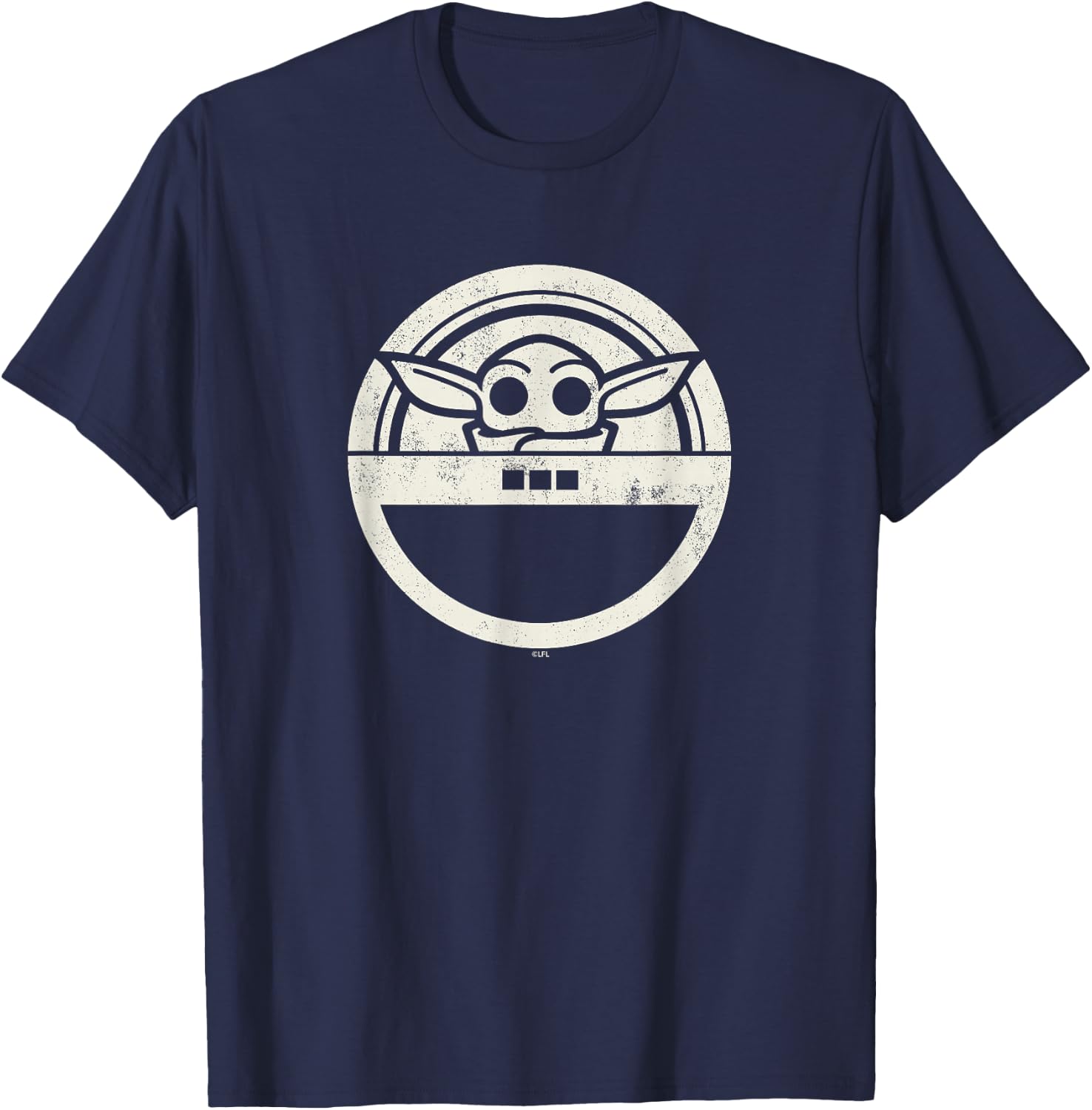 Star Wars The Mandalorian Grogu Floating Pod Sticker T-Shirt - T-Shirt | Navy