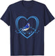 Blue Jay Bird in Heart T-Shirt - T-Shirt | Navy