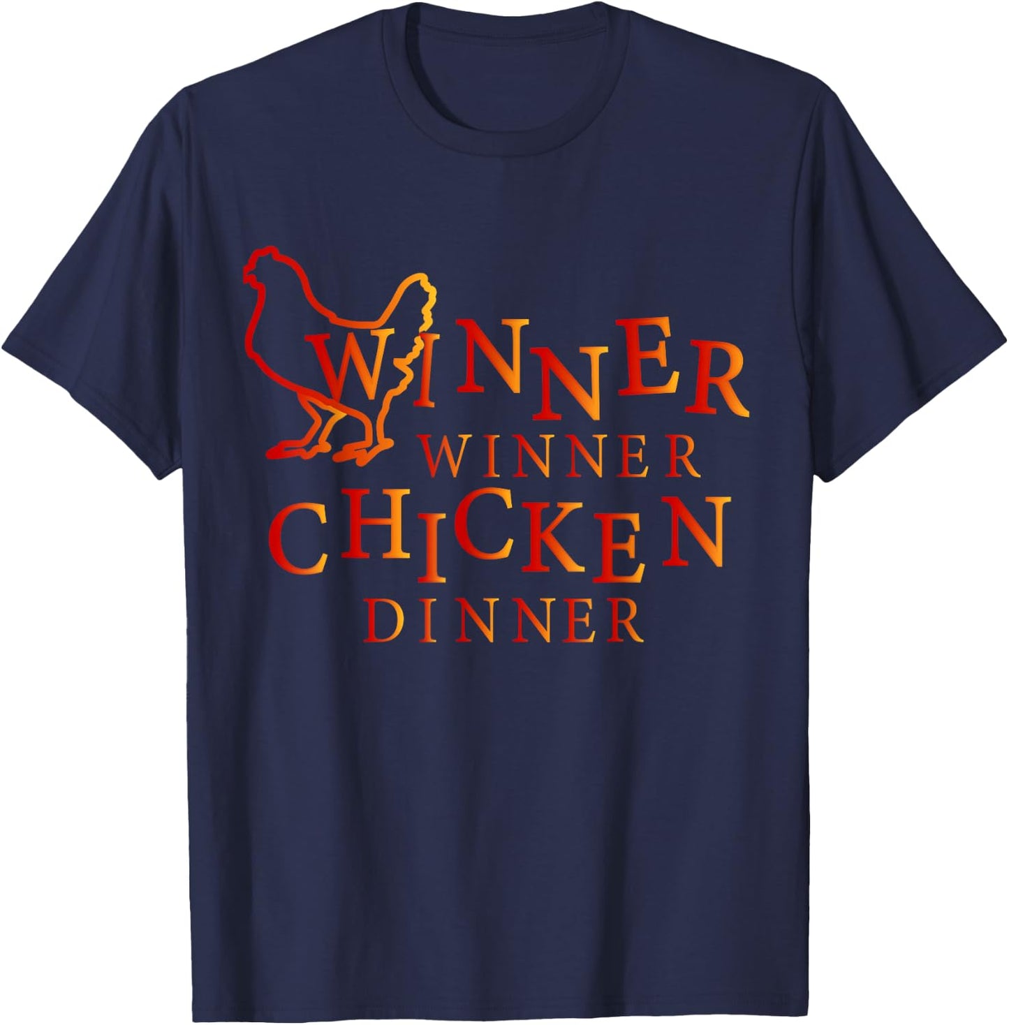 Winner Dinner Funny chicken T-Shirt - T-Shirt | Navy