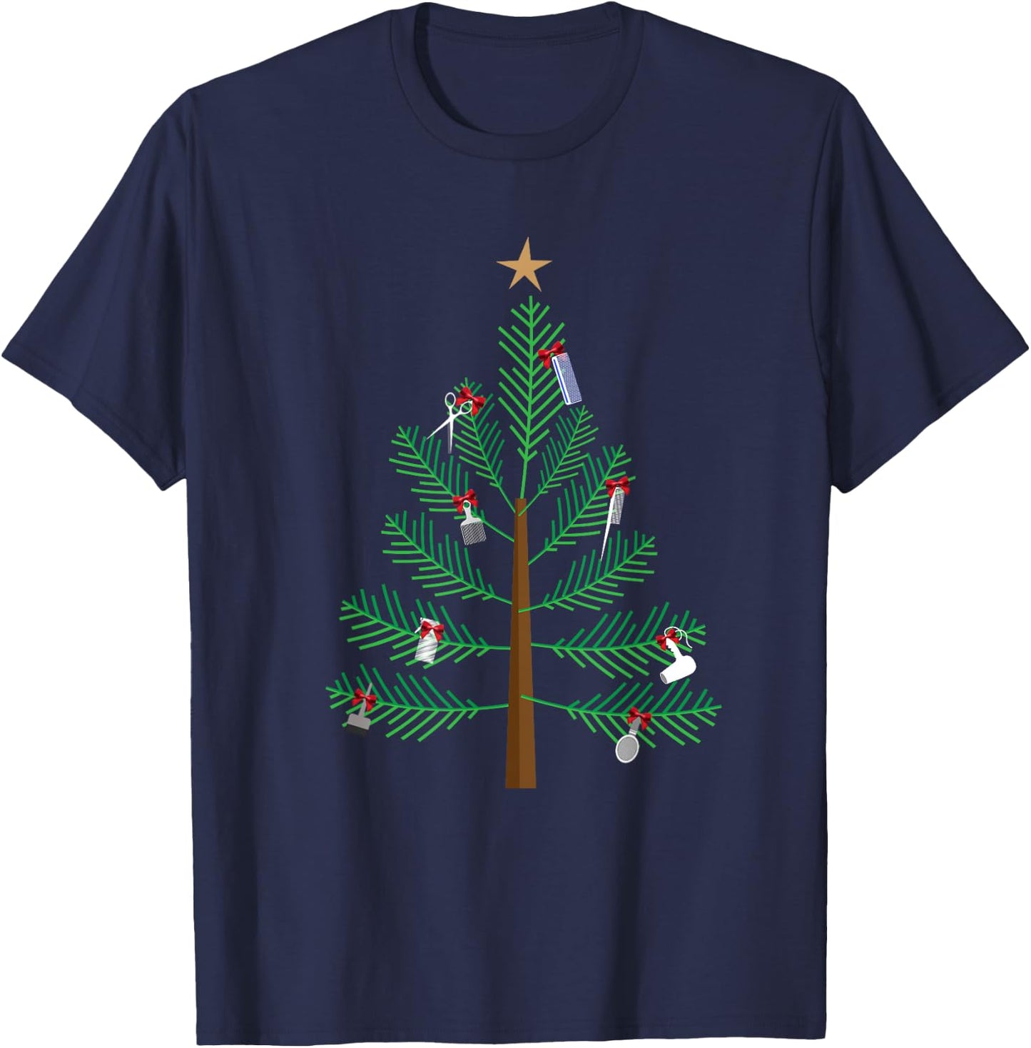 Hairstylist Christmas Shirt T-Shirt - T-Shirt | Navy