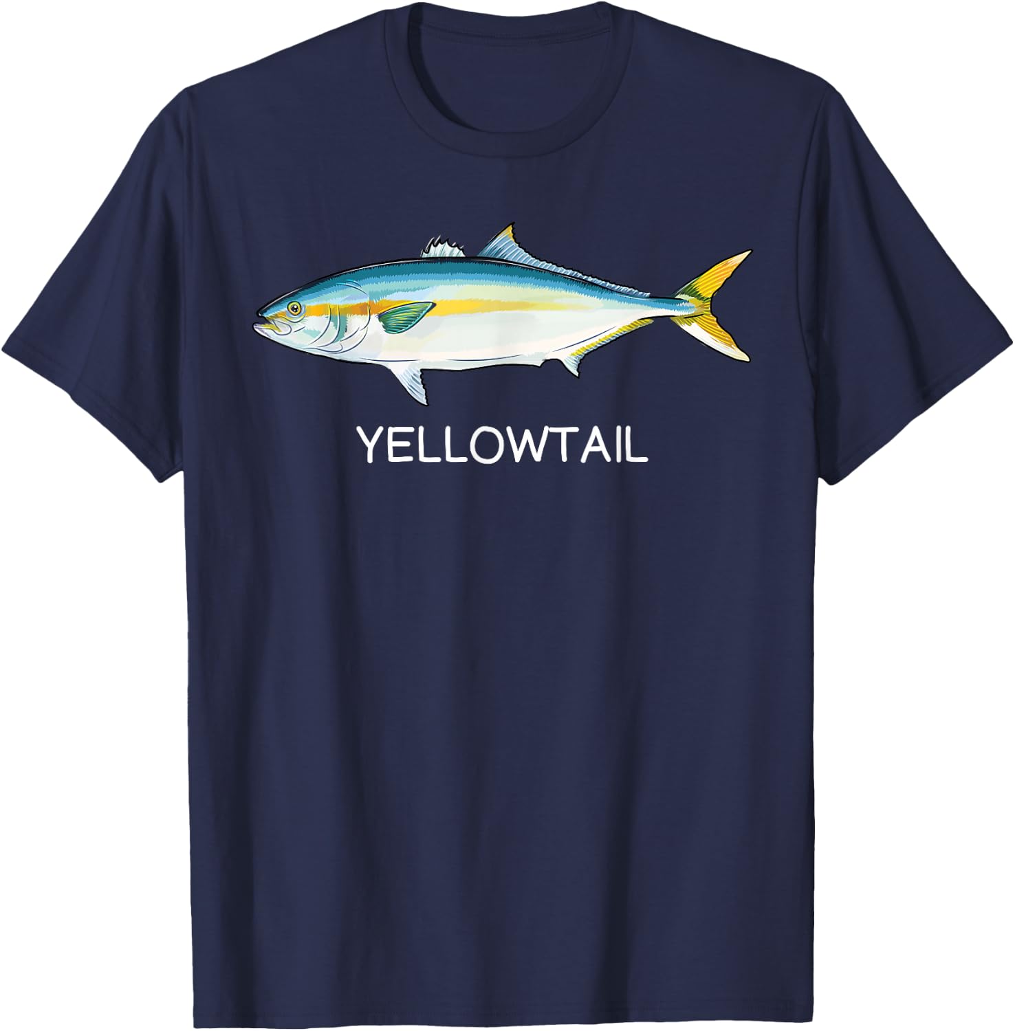 Yellowtail Saltwater Game Fish T-Shirt - T-Shirt | Navy