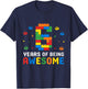6 Year Old Master Builder Building Blocks 6th Birthday Boy T-Shirt - T-Shirt | Navy