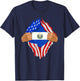Salvadoran Blood Inside Me | El Salvador Flag Gift T-Shirt - T-Shirt | Navy