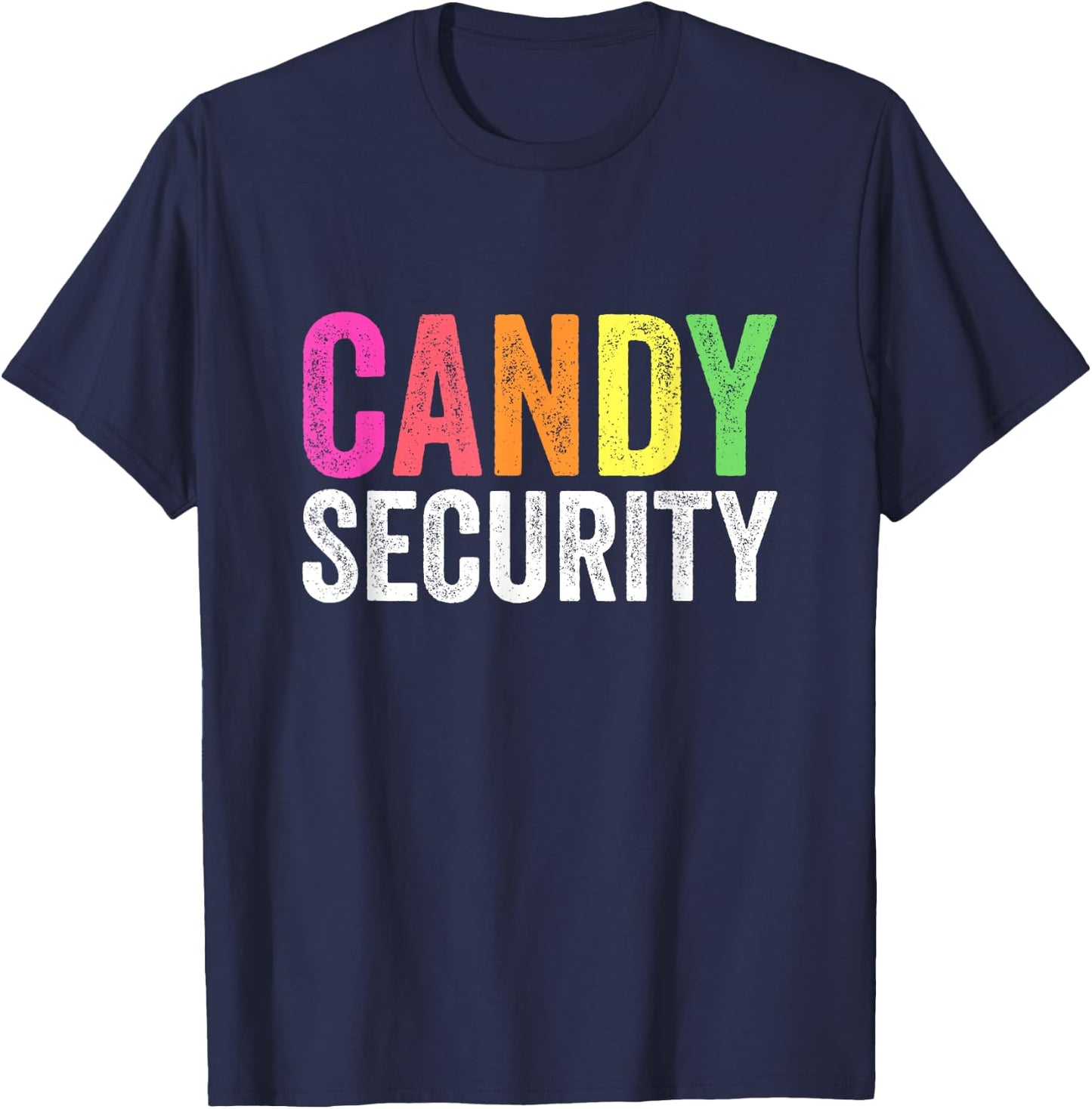 Funny Candy Security Halloween Costume T-Shirt - T-Shirt | Navy