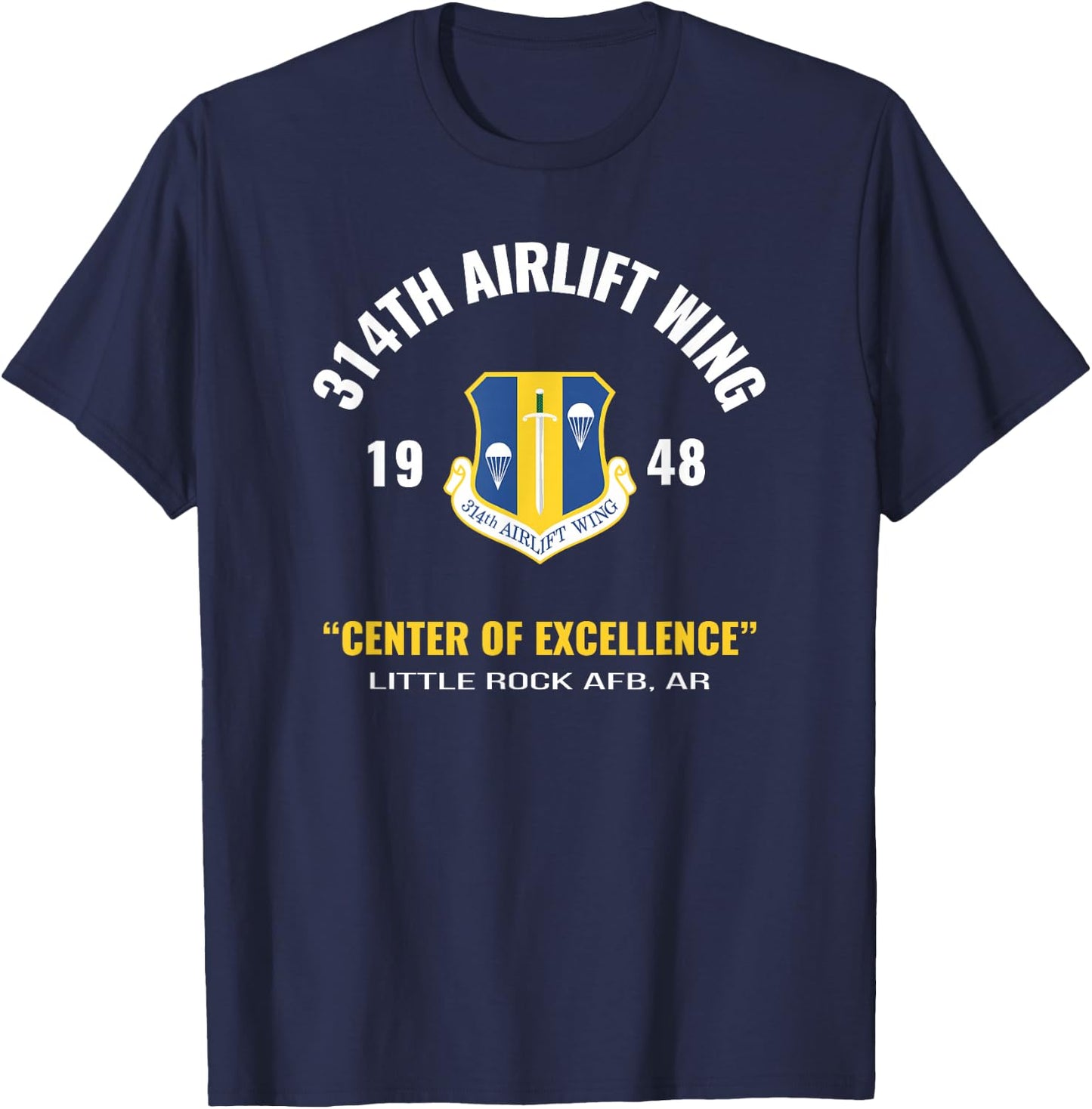 Military 314th Airlift Wing T-Shirt - T-Shirt | Navy