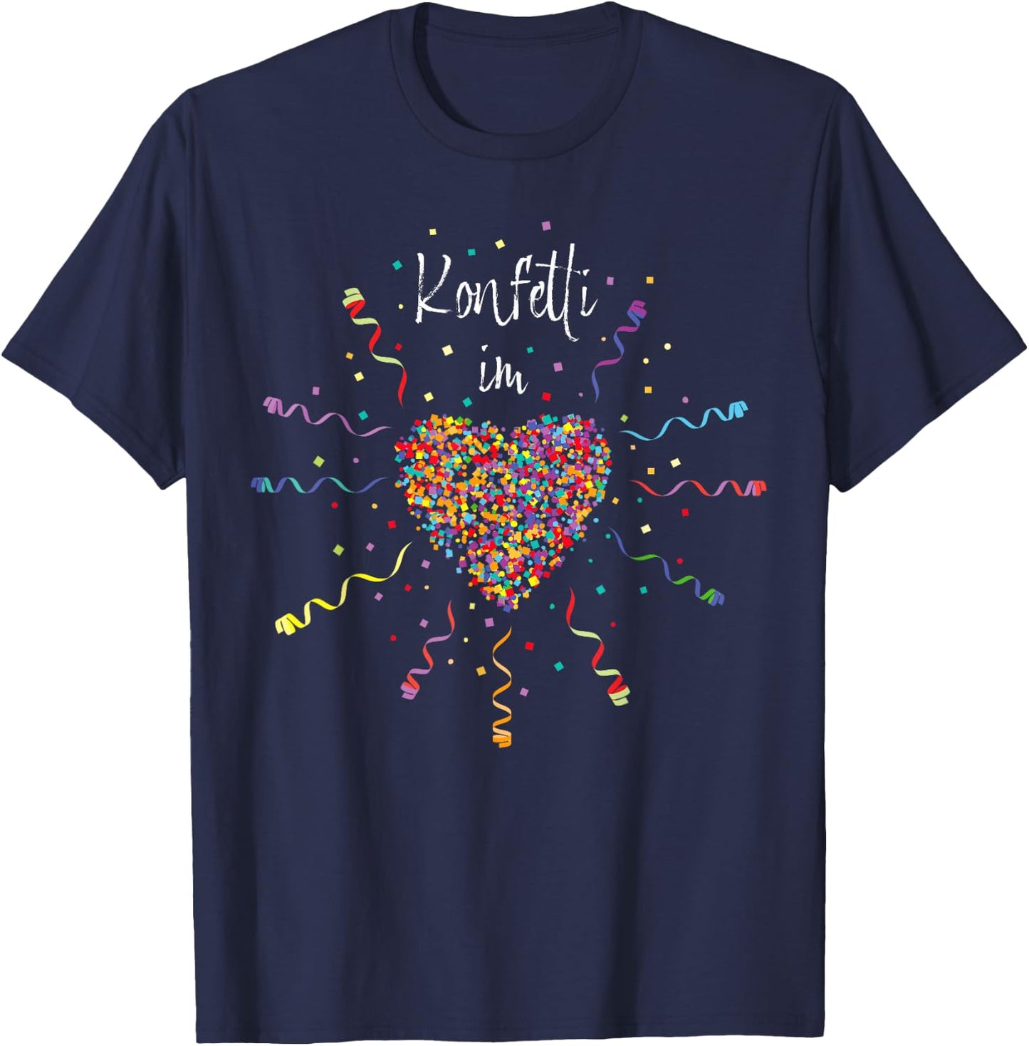 Confetti in the Heart Carnival Costume Replacement Cologne , black T-Shirt - T-Shirt | Navy