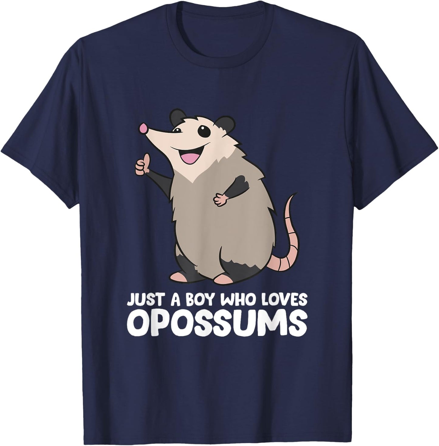 Opossum Boy Just a Boy Who Loves Opossums T-Shirt - T-Shirt | Navy