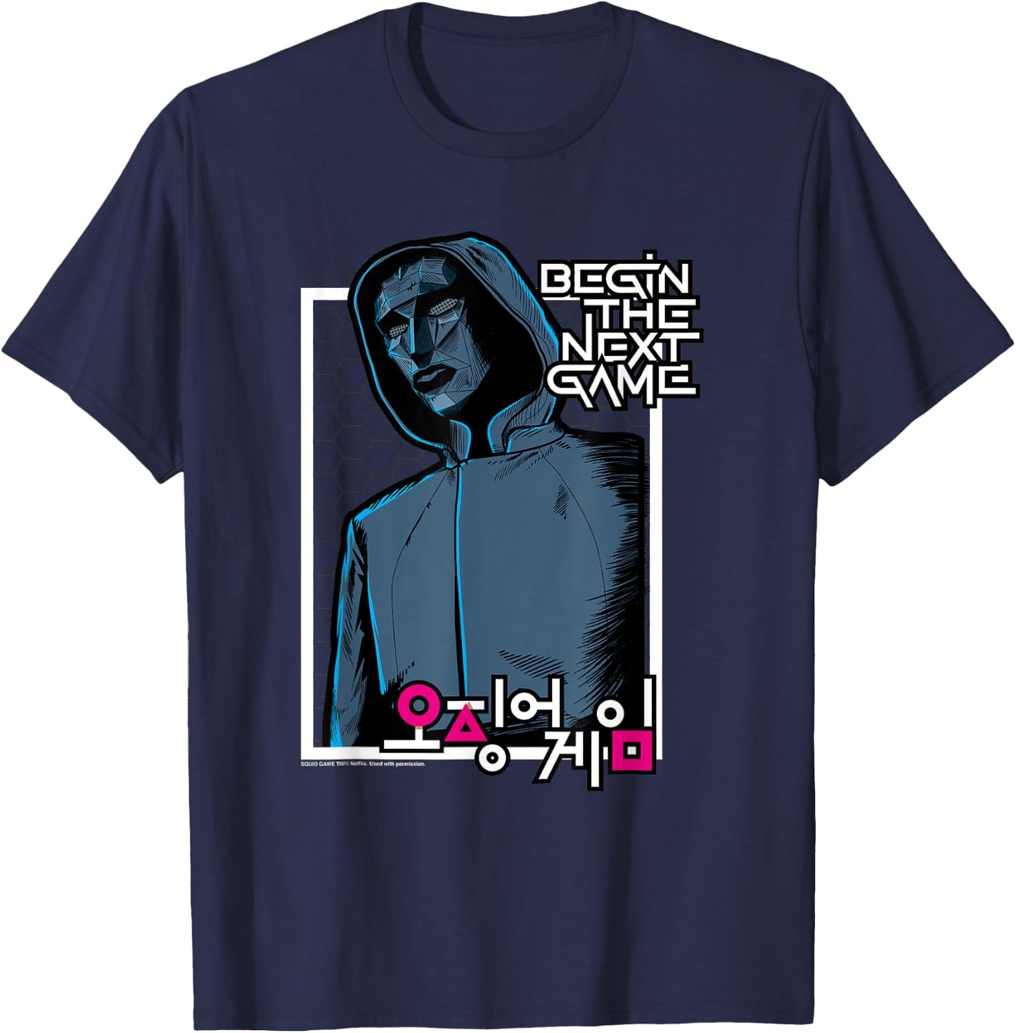 Squid Game Front Man starts next game, Blue, S T-Shirt - T-Shirt | Navy