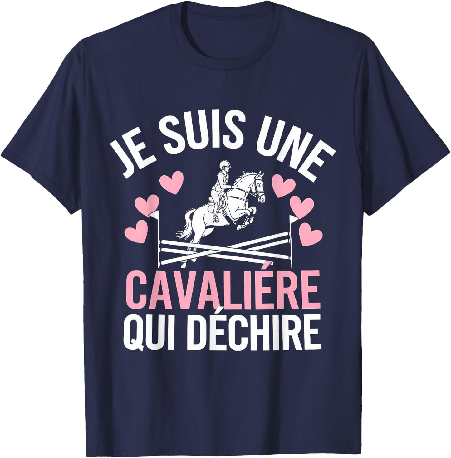 Je Suis Une Rider Who Tears , Black, S T-Shirt - T-Shirt | Navy