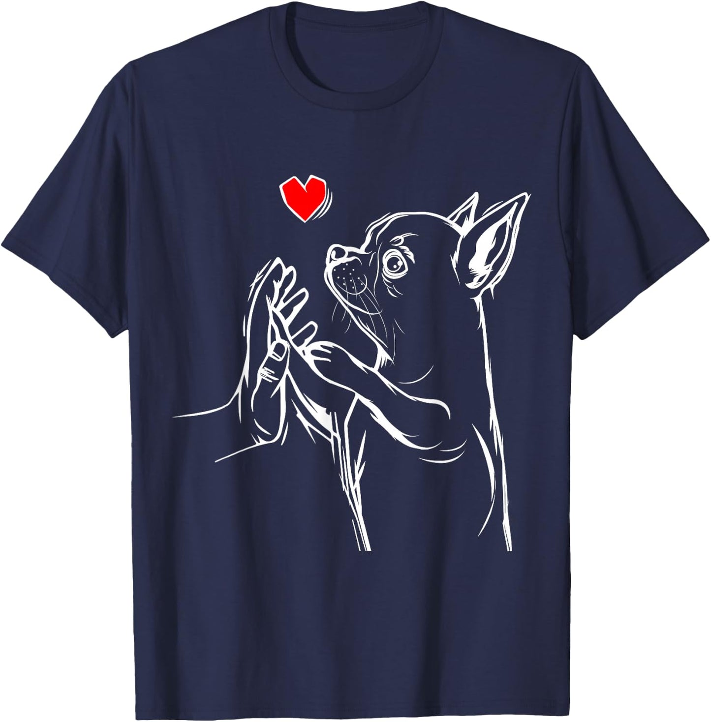 Chihuahua Dog Love Female , black, s T-Shirt - T-Shirt | Navy