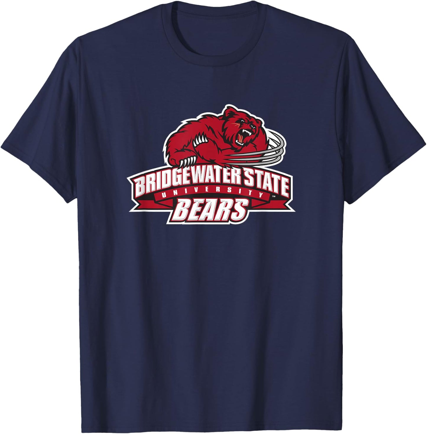 Bridgewater State University BSU Bears Primary Logo T-Shirt - T-Shirt | Navy