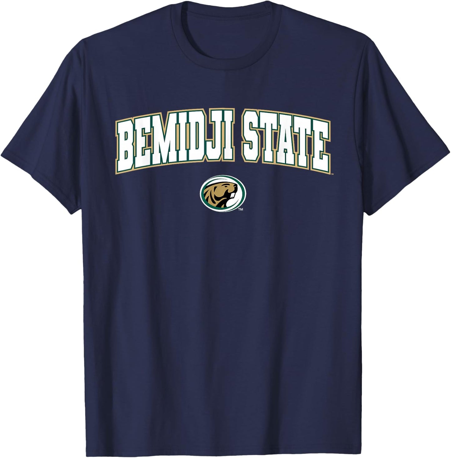Bemidji State University BSU Beavers Arch Logo T-Shirt - T-Shirt | Navy
