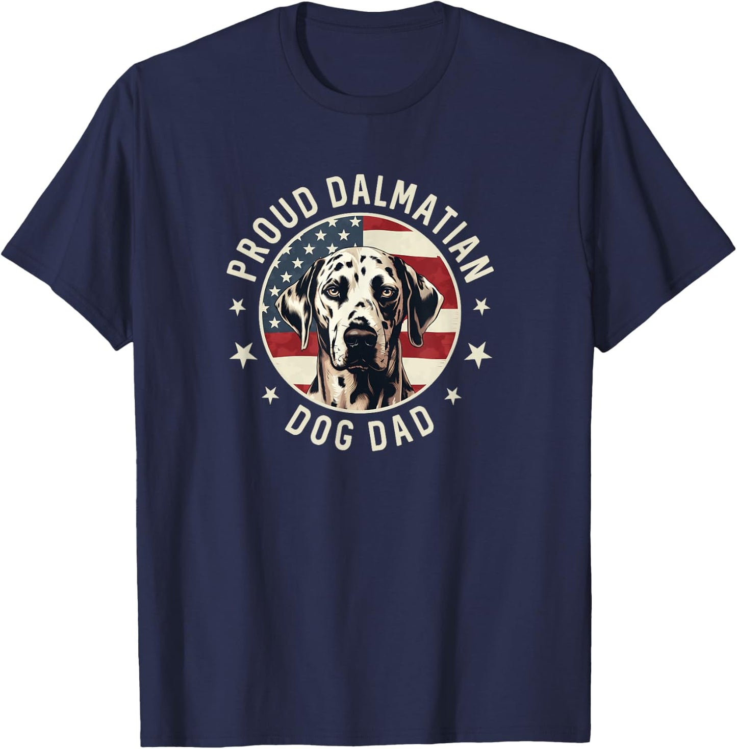 Dalmatian Gifts , Proud Dalmatian Dog Dad T-Shirt - T-Shirt | Navy