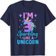 3rd Birthday Unicorn Birthday Party 3 Year Old Girls T-Shirt - T-Shirt | Navy