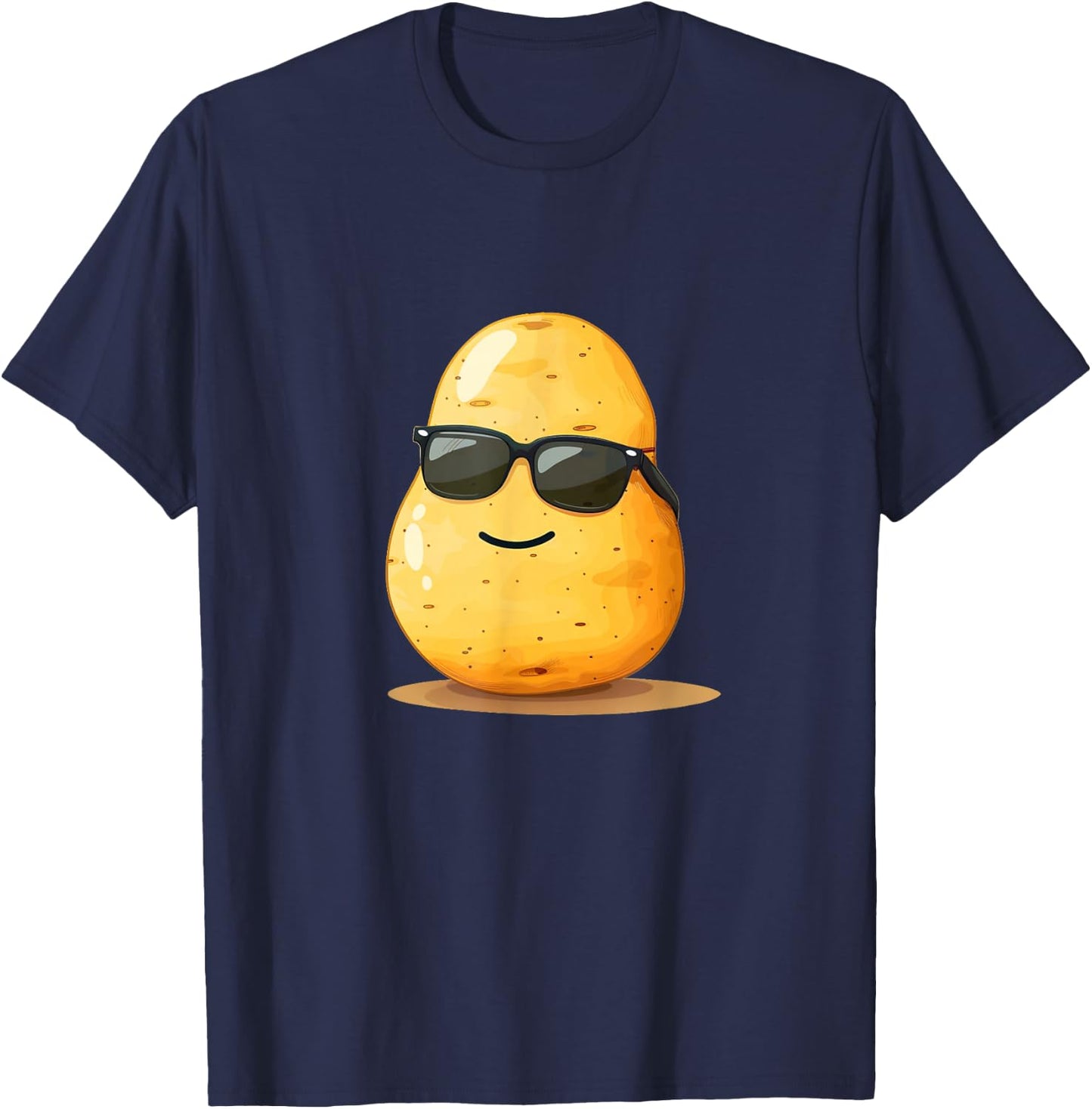 Cool aussehende Kartoffel mit Sonnenbrille für Mann und Frau T-Shirt - T-Shirt | Navy
