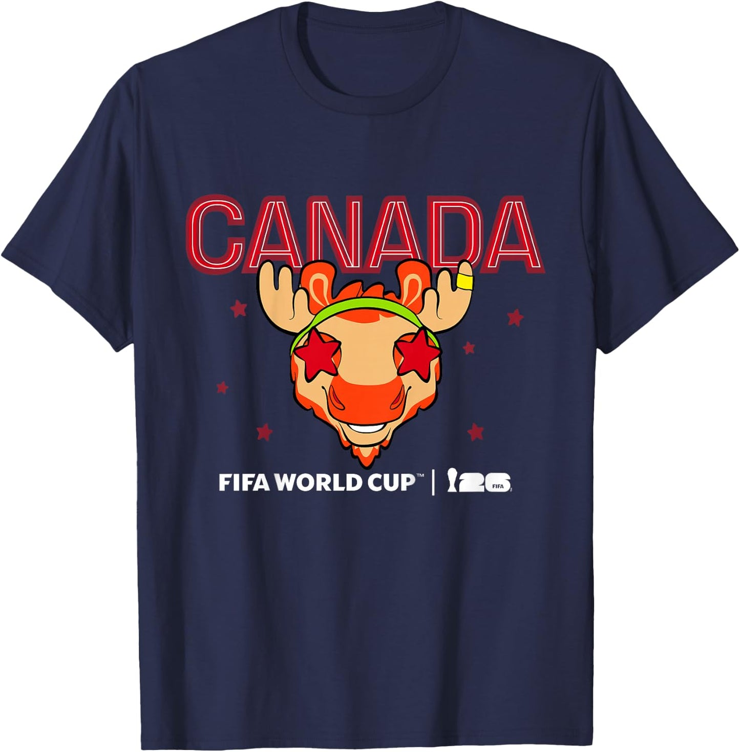 Enfant FIFA World CUP26 Canada Mascotte Stars T-Shirt - T-Shirt | Navy