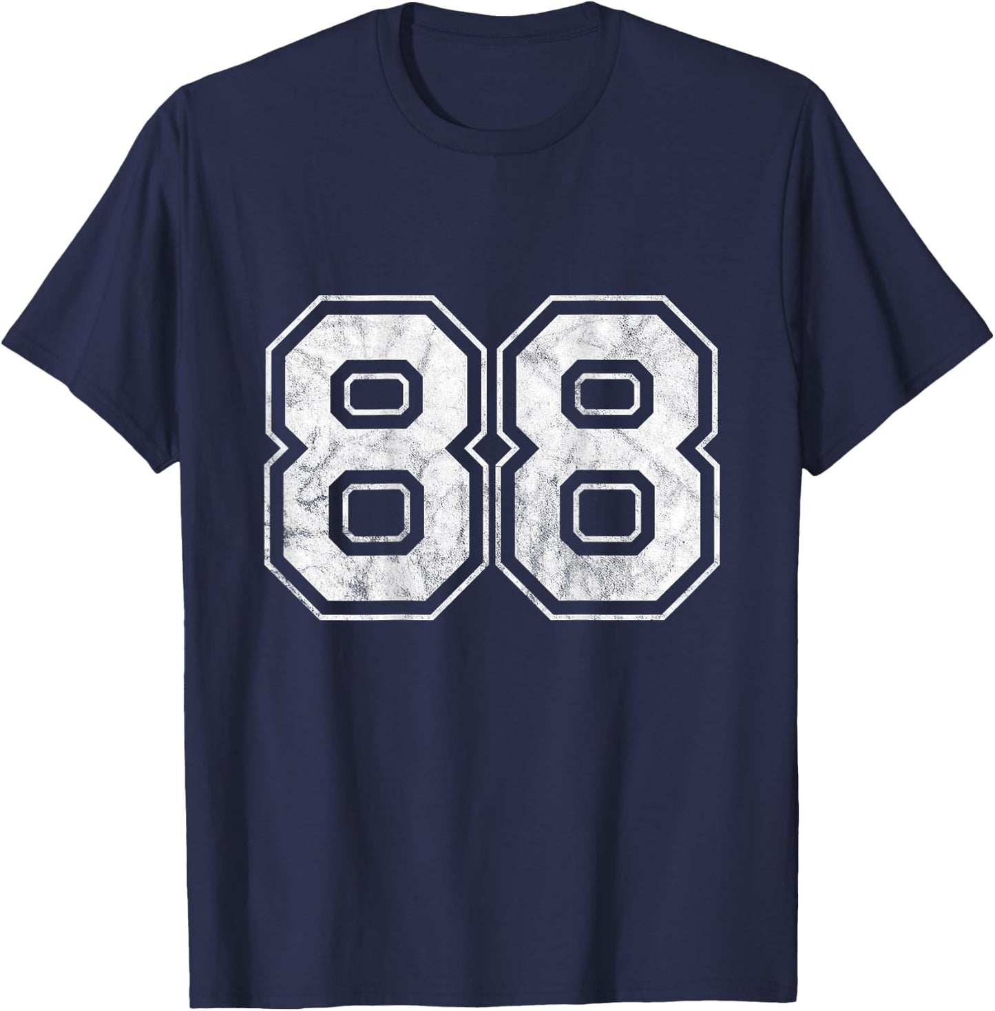 Number 88 on the back , black T-Shirt - T-Shirt | Navy