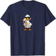 Funny Duck Wearing Sunglasses Playing Euphonium T-Shirt - T-Shirt | Navy