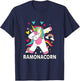 Ramonacorn Personalised Name Dabbing Unicorn Ramona T-Shirt - T-Shirt | Navy