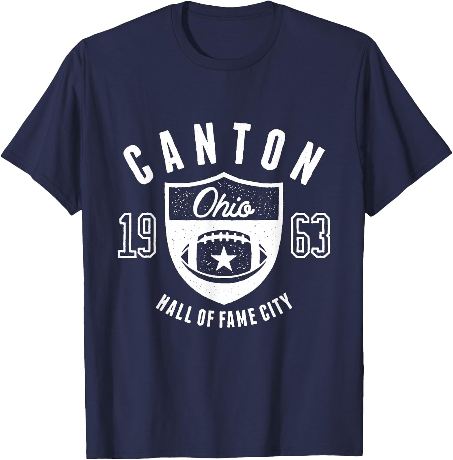 Canton Ohio City 1963 Vintage Athletic Style T-Shirt - T-Shirt | Navy