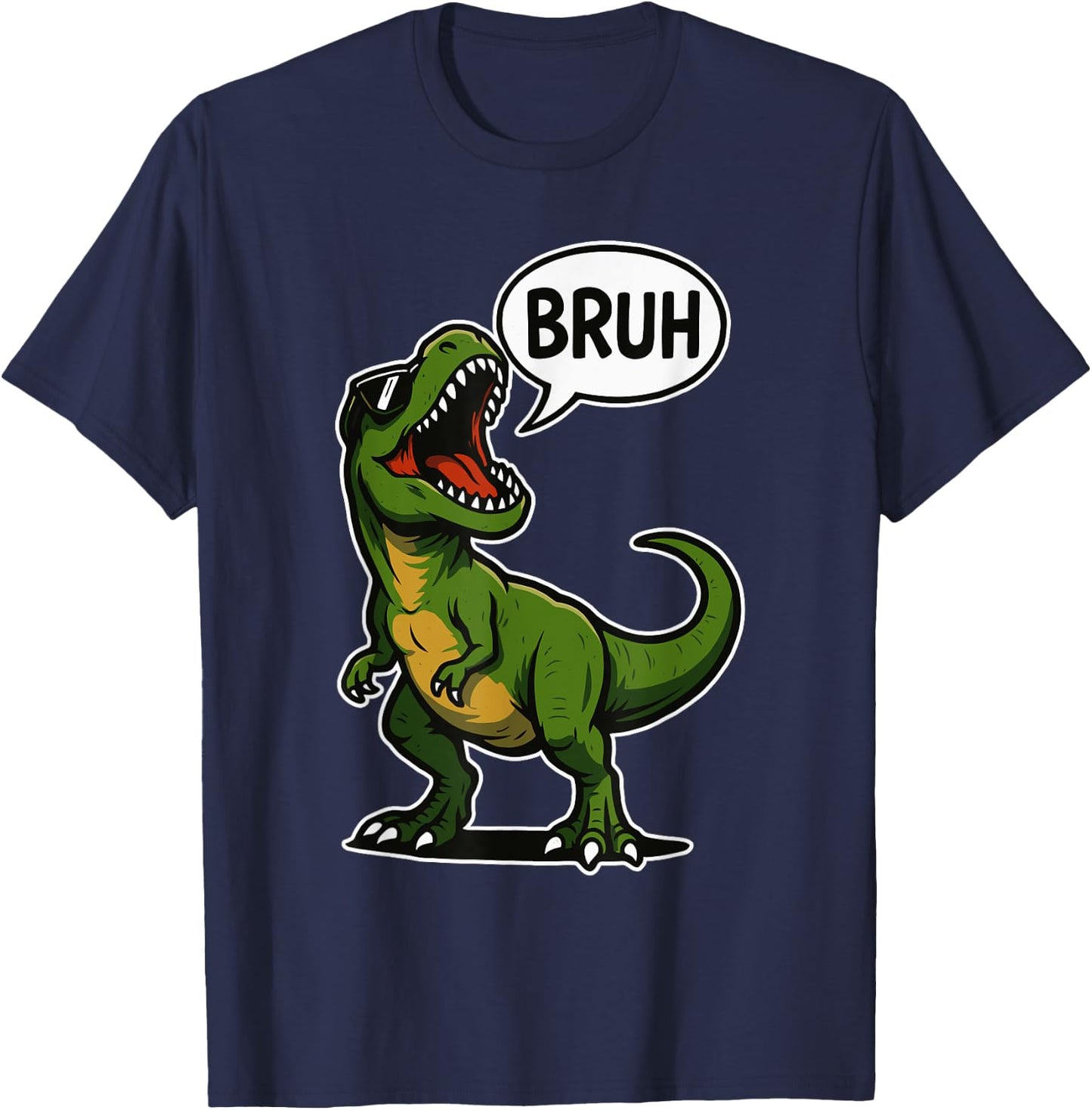 Cool Bruh Dinosaur T-Rex Men Women Kids Teens Funny Dinosaur T-Shirt - T-Shirt | Navy